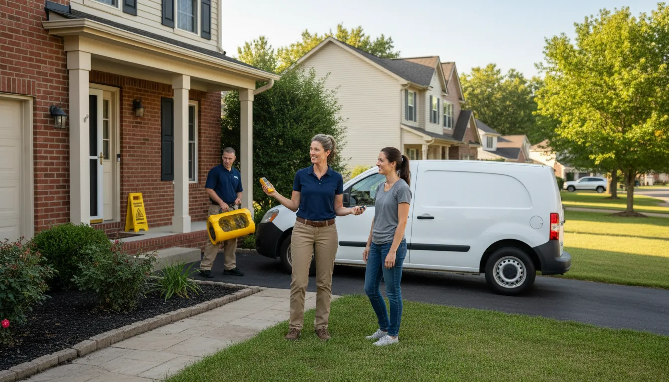 Residential water damage restoration in Crum Lynne, PA